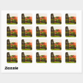 Zomer in Dalarna Vierkante Sticker (Vel)