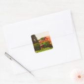 Zomer in Dalarna Vierkante Sticker (Envelop)
