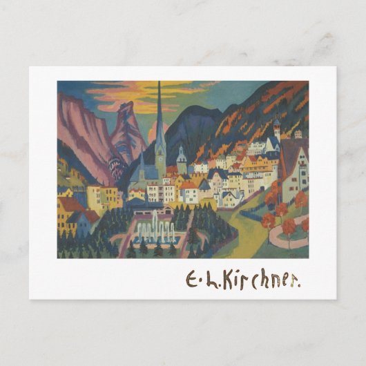 Zomer in Davos door E.L. Kirchener (1925) Briefkaa Briefkaart (Voorkant)
