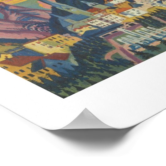 zomer in Davos door E.L. Kirchener (1925) Poster (Hoek)