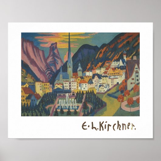 zomer in Davos door E.L. Kirchener (1925) Poster (Voorkant)