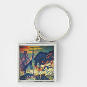 zomer in Davos door E.L. Kirchener (1925) Sleutelhanger