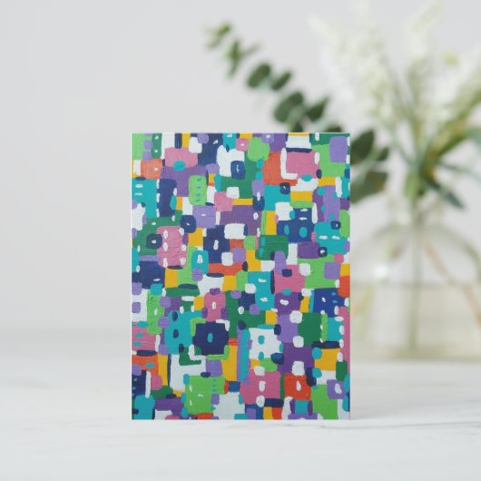 Zomer in de Abstracte stad Briefkaart (Staand voorkant)