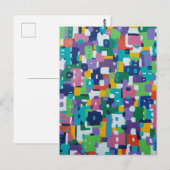 Zomer in de Abstracte stad Briefkaart (Voorkant / Achterkant)