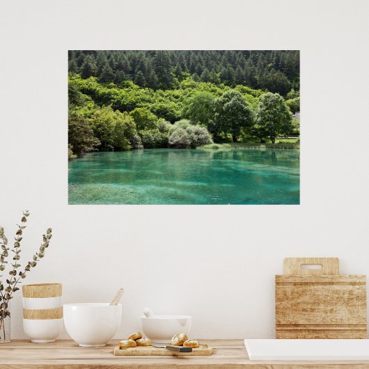 Zomer in de Jiuzhaigou-vallei Poster (Keuken)
