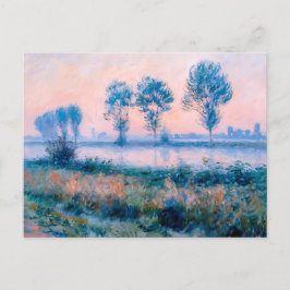 Zomer in de ochtend Landschap bij de rivier de Hav Feestdagenkaart