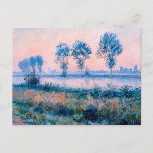 Zomer in de ochtend Landschap bij de rivier de Hav Feestdagenkaart (Voorkant)