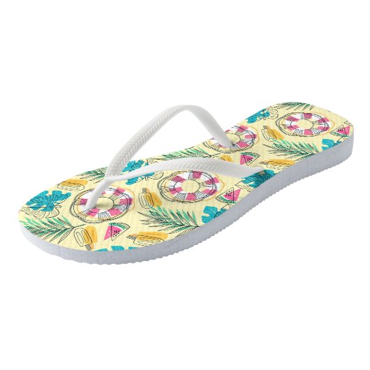 Zomer in de pool teenslippers (Schuin)