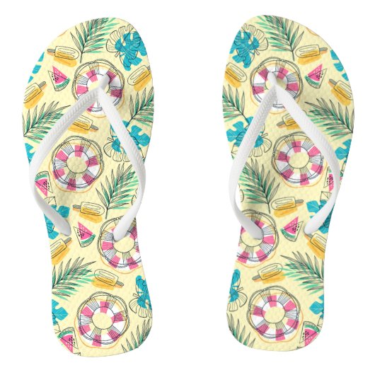 Zomer in de pool teenslippers (Voetbed)