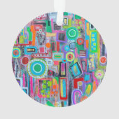 Zomer in de stad Acryl Ornament (achterkant)