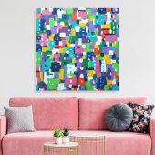 Zomer in de stad canvas afdruk (Insitu (Woonkamer))