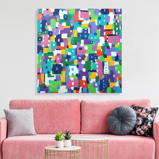 Zomer in de stad canvas afdruk (Insitu (Woonkamer))