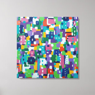 Zomer in de stad canvas afdruk