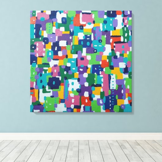 Zomer in de stad canvas afdruk (Insitu (Houten vloer))