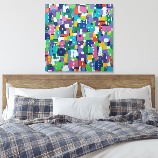 Zomer in de stad canvas afdruk (Insitu (Slaapkamer))