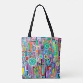 Zomer in de stad Canvas tas (Achterkant)