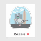 Zomer in de stad sticker (Vel)