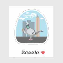 Zomer in de stad sticker