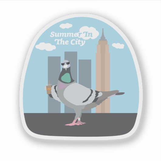 Zomer in de stad sticker (Voorkant)
