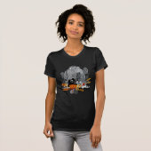 Zomer in de stad - zwart t-shirt (Voorkant volledig)