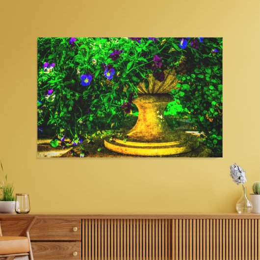 Zomer in de tuin canvas afdruk (Insitu (Woonkamer))