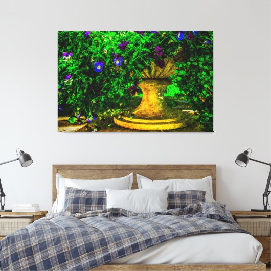 Zomer in de tuin canvas afdruk (Insitu (Slaapkamer))