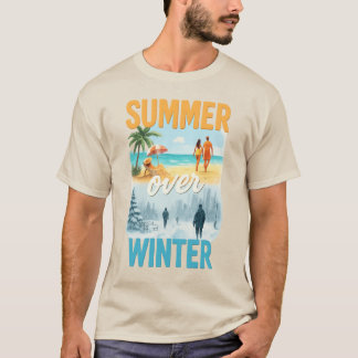 Zomer in de winter t-shirt