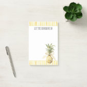 Zomer in de Zon Gele Strepen Ananas Post-it® Notes (Kantoor)