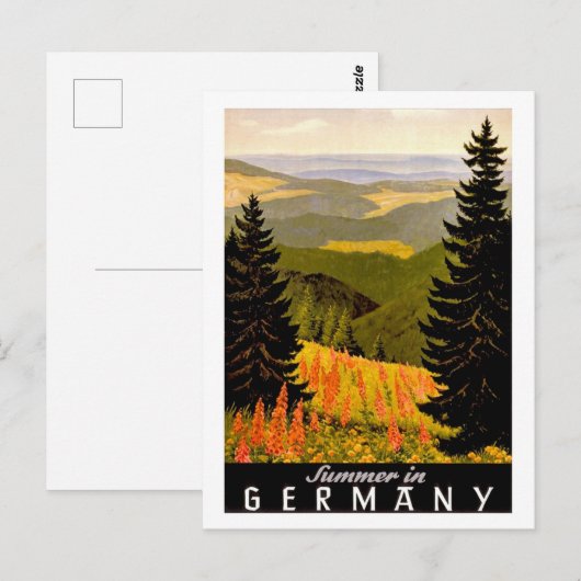 zomer in Duitsland Briefkaart (Voorkant / Achterkant)