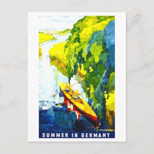  zomer in Duitsland reisaffiche Briefkaart (Voorkant)