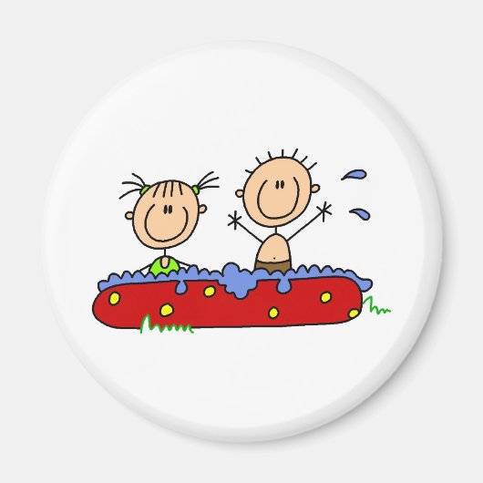 Zomer in het zwembad magneet (Voorkant)