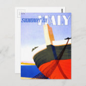 Zomer in Italië Vintage Travel Briefkaart (Voorkant / Achterkant)