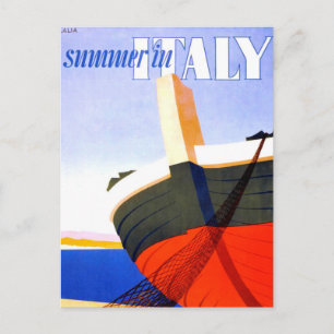 Zomer in Italië Vintage Travel Briefkaart