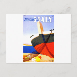 Zomer in Italië Vintage Travel Briefkaart