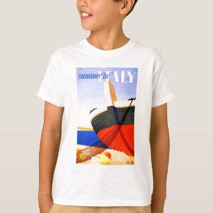 Zomer in Italië Vintage Travel T-shirt