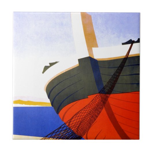 Zomer in Italië Vintage Travel Tegeltje (Voorkant)