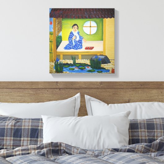 zomer in Japan Canvas Afdruk (Insitu (Slaapkamer))