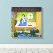 zomer in Japan Canvas Afdruk (Insitu (Houten vloer))