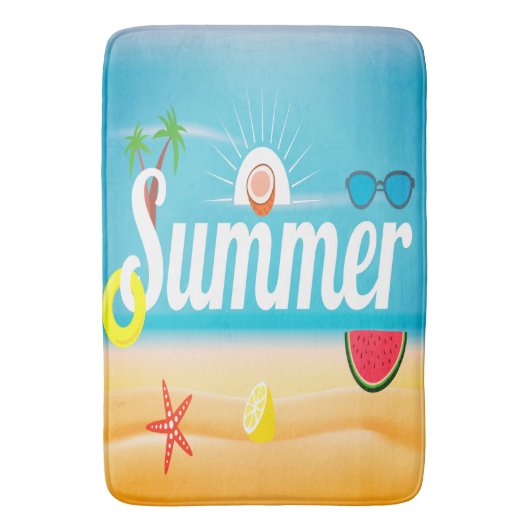 Zomer in je badkamer badmat (Voorkant Verticaal)