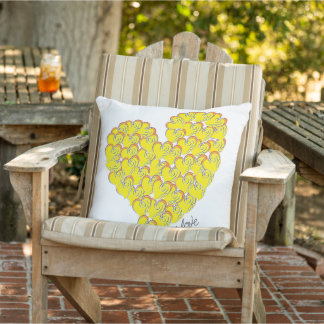 Zomer in Love - Zon & Strand Hartjes Buitenkussen