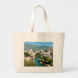 Zomer in Mostar Grote Tote Bag