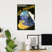 Zomer in New England (canvas) Poster (Thuiskantoor)