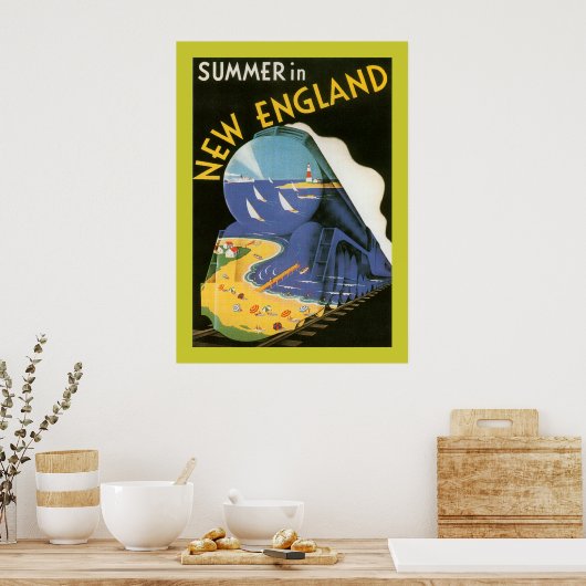 Zomer in New England (grens) Poster (Keuken)
