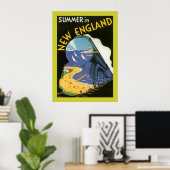Zomer in New England (grens) Poster (Thuiskantoor)