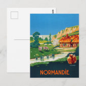 Zomer in Normandië, Frankrijk Briefkaart (Voorkant / Achterkant)