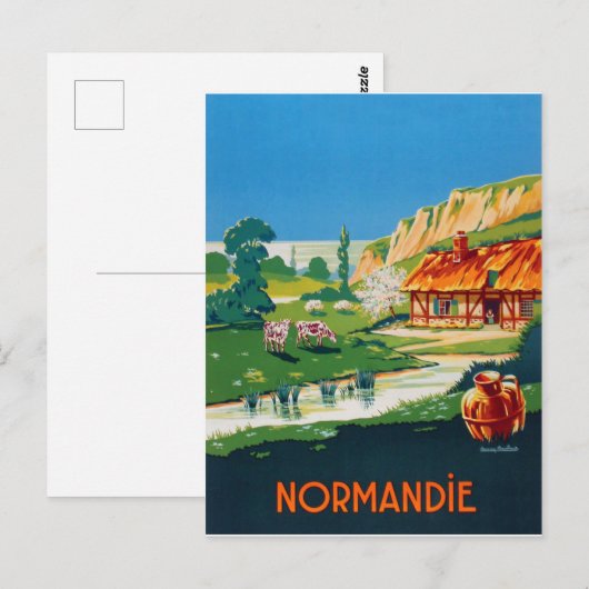 Zomer in Normandië, Frankrijk Briefkaart (Voorkant / Achterkant)