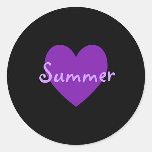 Zomer in Paars Ronde Sticker (Voorkant)