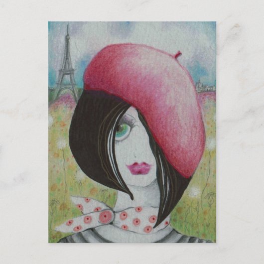 zomer in Parijs Briefkaart (Voorkant)