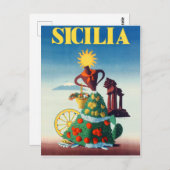 Zomer in Sicilië, Italië Briefkaart (Voorkant / Achterkant)