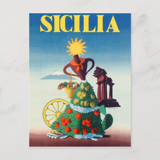 Zomer in Sicilië, Italië Briefkaart (Voorkant)